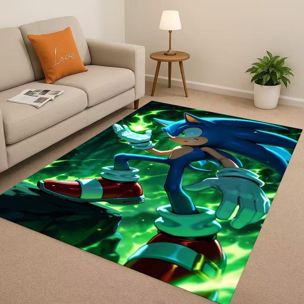 3D S-Sonics Cartoon Living Room Non-Slip Area Rug Soft Carpet for Bedroom Playroom and Sofa , Easy Clean Home Decor Doormat