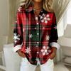 Women's Shirt Blouse Print Button Long Sleeve Casual Basic Shirt Collar Regular Top