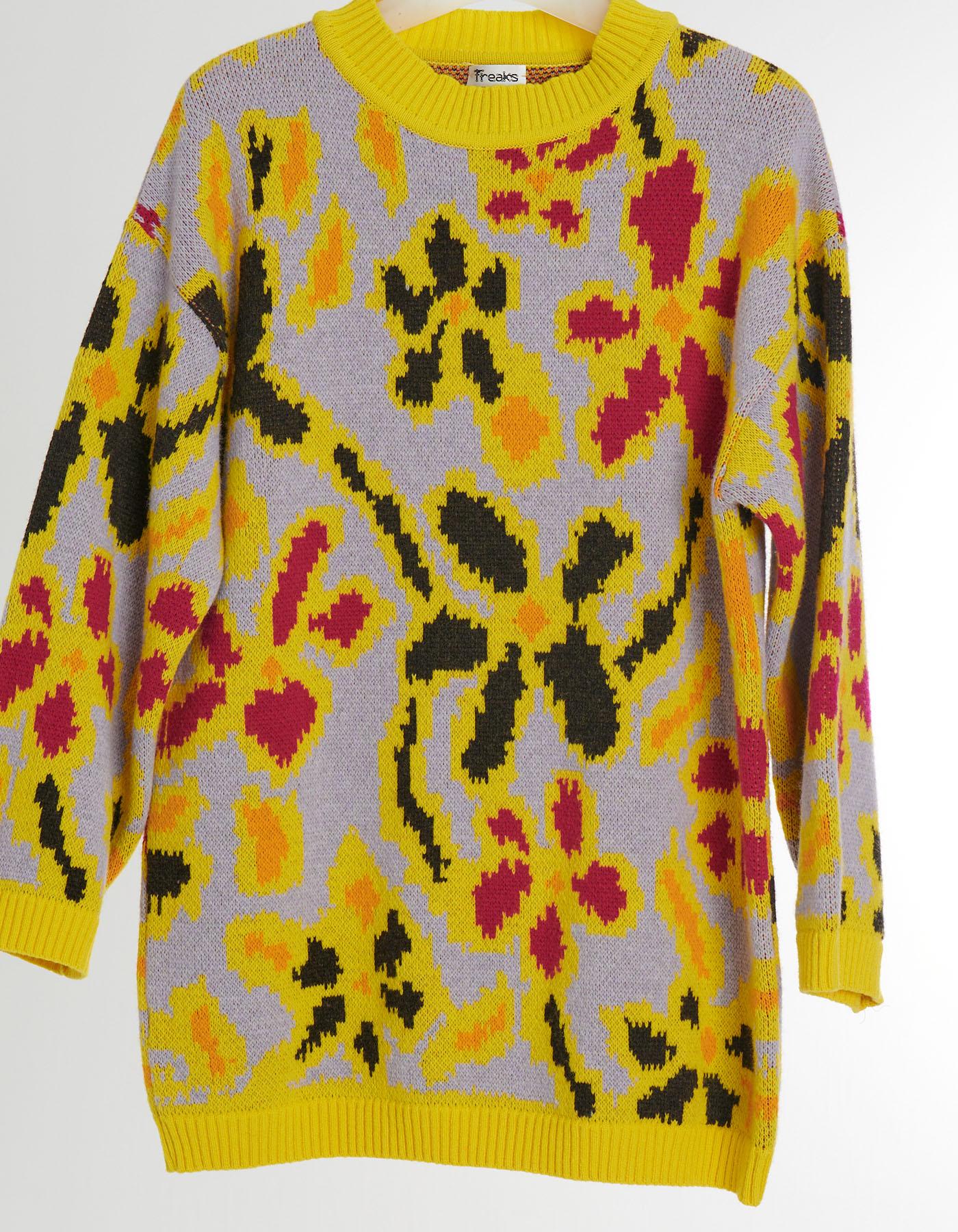 Frix By Kim Tae Hoon Merino Wool Unisex Loose Fit Vincent Flower Long Knit Sweater Free