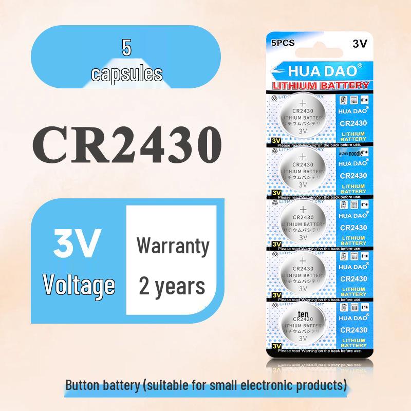 CR2032 Button Batteries: 5-Pack for Electronic Scales and Car Remotes, 3V