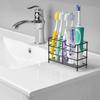304 Stainless Steel Bathroom Toothbrush Holder Storage Toothpaste Holder Stand Bathroom Accessories Organizer