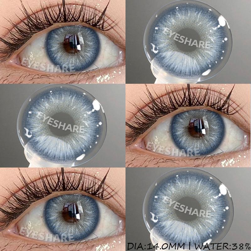 

1 пара новых цветных контактных линз для глаз, синие линзы, зеленые контактные линзы, годовые карие линзы, модные серые линзы для зрачков