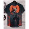 Fashion Men's Retro Evil Devil Eye Art 3D Print Casual T-Shirt Men/Women Short Sleeve O-Neck Top Oversized Tee Kid Clothing
