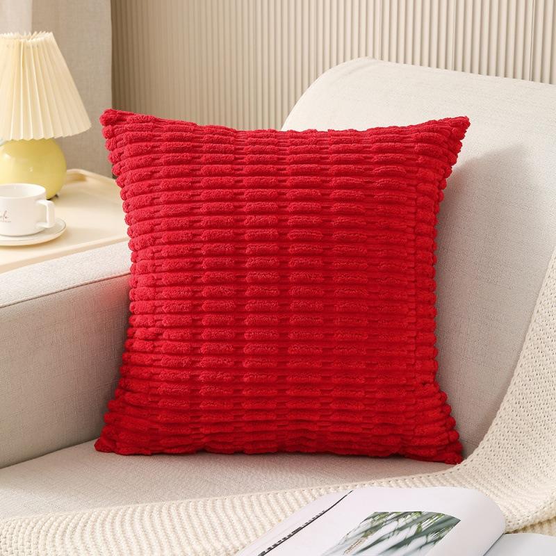 Corduroy Pillowcase Nordic Solid Color Simple Square Cushion Home Sofa Bedside Decorative Pillowcase
