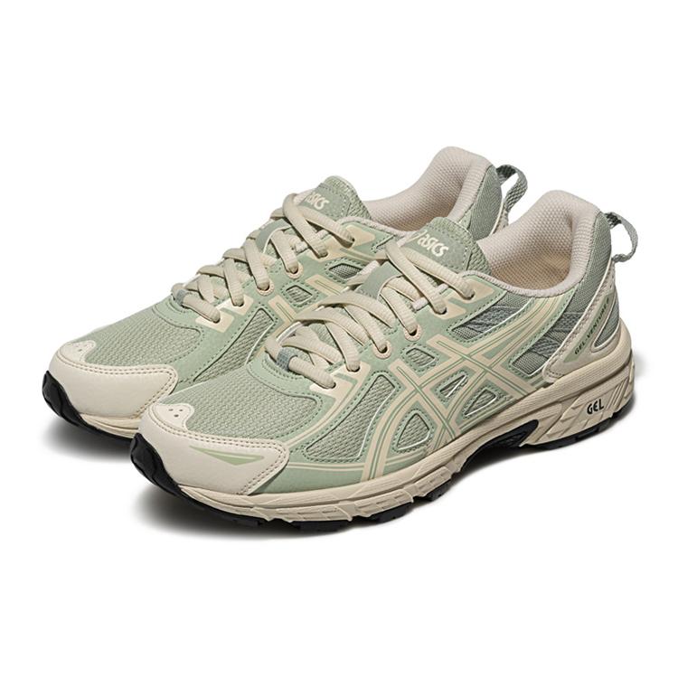 Asics Buty do biegania Gel-Venture 6 Trail Retro Niskie Unisex Szaro-Zielone 1203B030-302