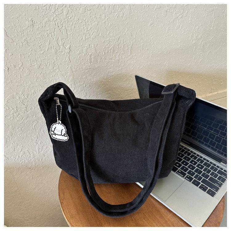 Corduroy Korean-Chic Literary Crossbody Bag for Women