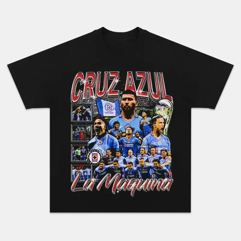 COMBATWEAR Cruz Azul T-Shirt, Cruz Azul Vintage Graphic Tees,Unisex Soccer Shirt XXXL