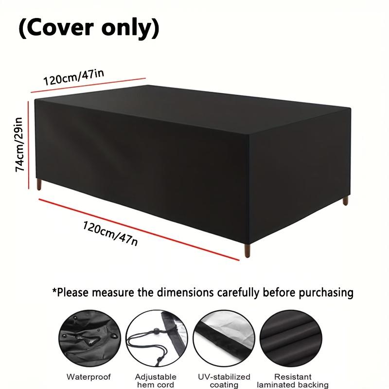 14 Universal Size Sunproof and Windproof Rectangular Patio Covers Tear Resistant Outdoor Square Table and Chair Protective Cover