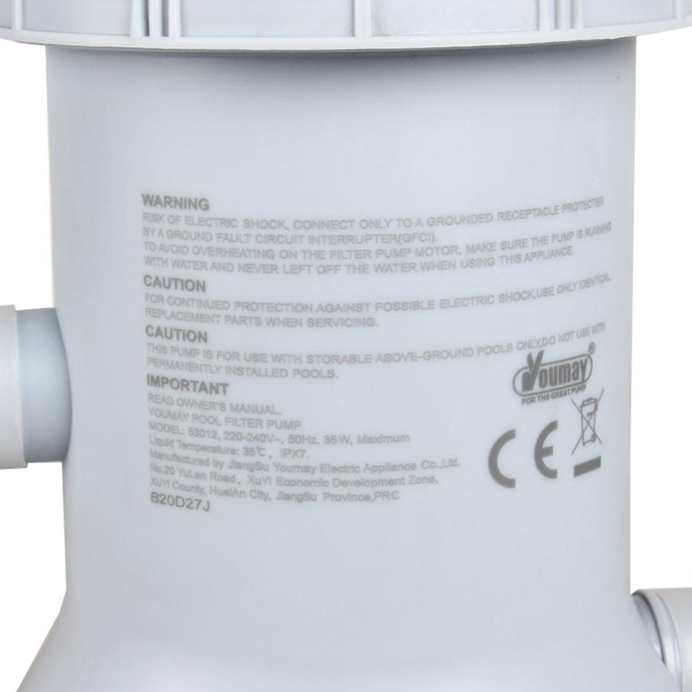 Pompa Filtro Piscina Pompa Filtro Piscina Riutilizzabile Pulitore Acqua Pompa Filtro Elettrica