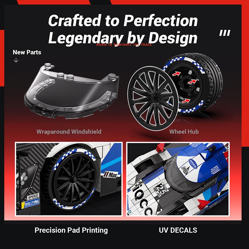 Eikee MOC City Flacără Mașină de Curse Model Blocuri de Construcție 16 Grile Vehicul Sport Cărămizi Jucărie pentru Copii Cadou Festival