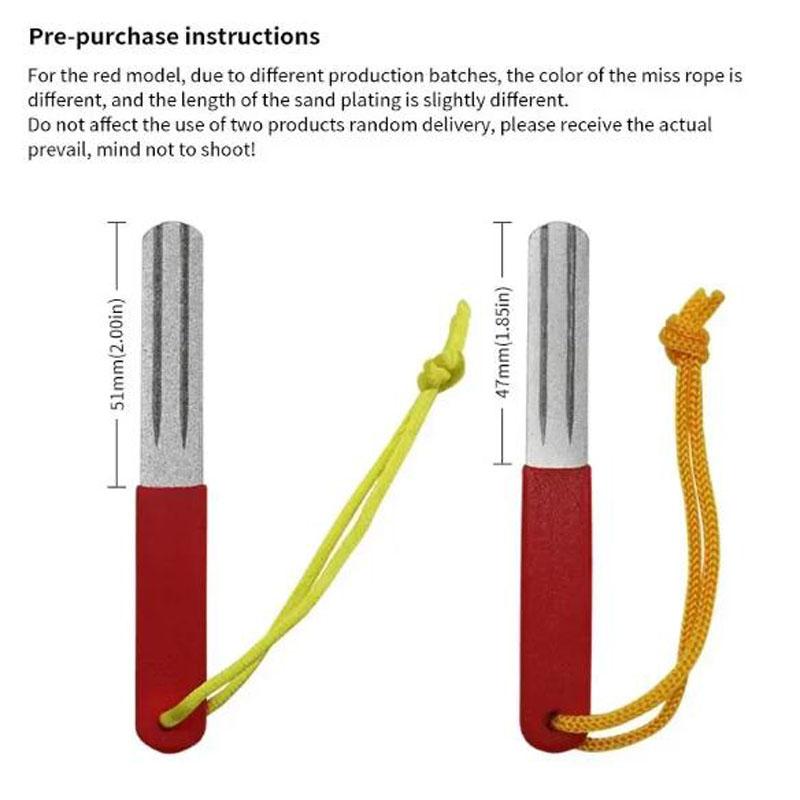 Portable Diamond Stone Fish Hook Diamond Sharpener Knife Sharpen Tools Hook Whetstone Keychain for Outdoor Fishing Accessorie
