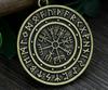 Nordic Viking Runes Compass Pendant Necklace - Men's Trendy Accessory