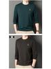 Woodpecker Men's Cotton Long-Sleeve T-Shirt for Midlife and Older - Spring/Autumn Base Layer