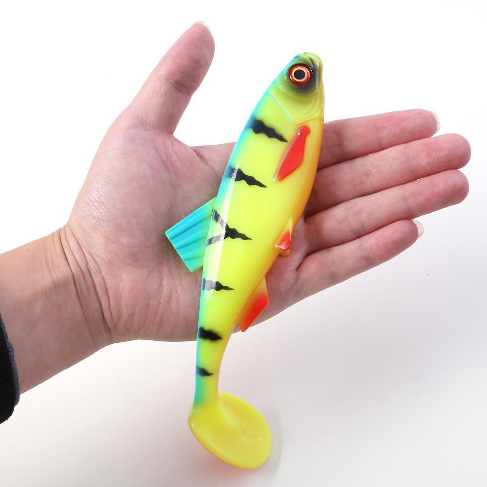 3D Eyes Artificial Swimbait T Tail Fishing Tackle Portable Simulated Fake Bait  Sea Fishing