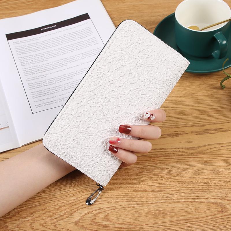 Trendy Embossed Single-Zip Women's Clutch Wallet with Multi-Card Slots