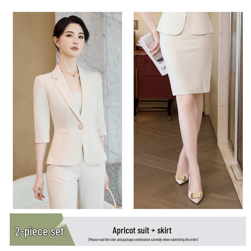 Women's 3/4 Sleeve Professional Suit Set - 2026 Spring OL Temperament Formal Wear for Commuting and Work