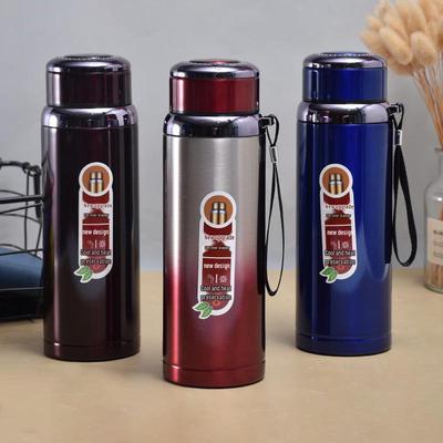 316 Stainless Steel Sports Water Bottle with Rope, Portable Large Capacity Vacuum Flask