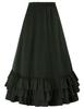 Retro Gothic Victorian Style Women's Dress with Renaissance Mini Skirt