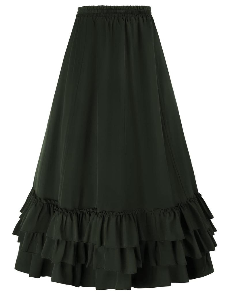Retro Gothic Victorian Style Women's Dress with Renaissance Mini Skirt