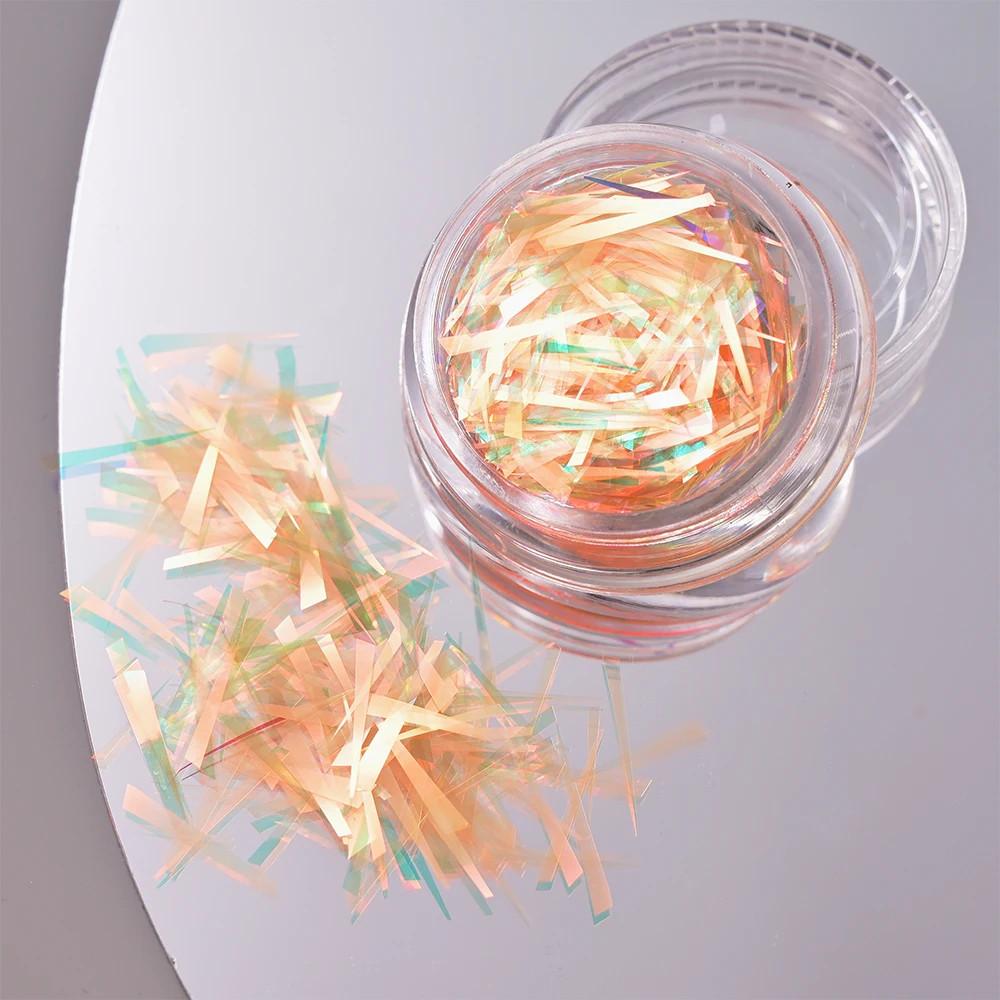 

1 Коробка Неправильної форми Голографічний Папір Битого Скла Аврора Нігтьова Фольга Наклейка Градієнт Лазерні Пластівці Наклейка DIY Аксесуари Манікюр Деко