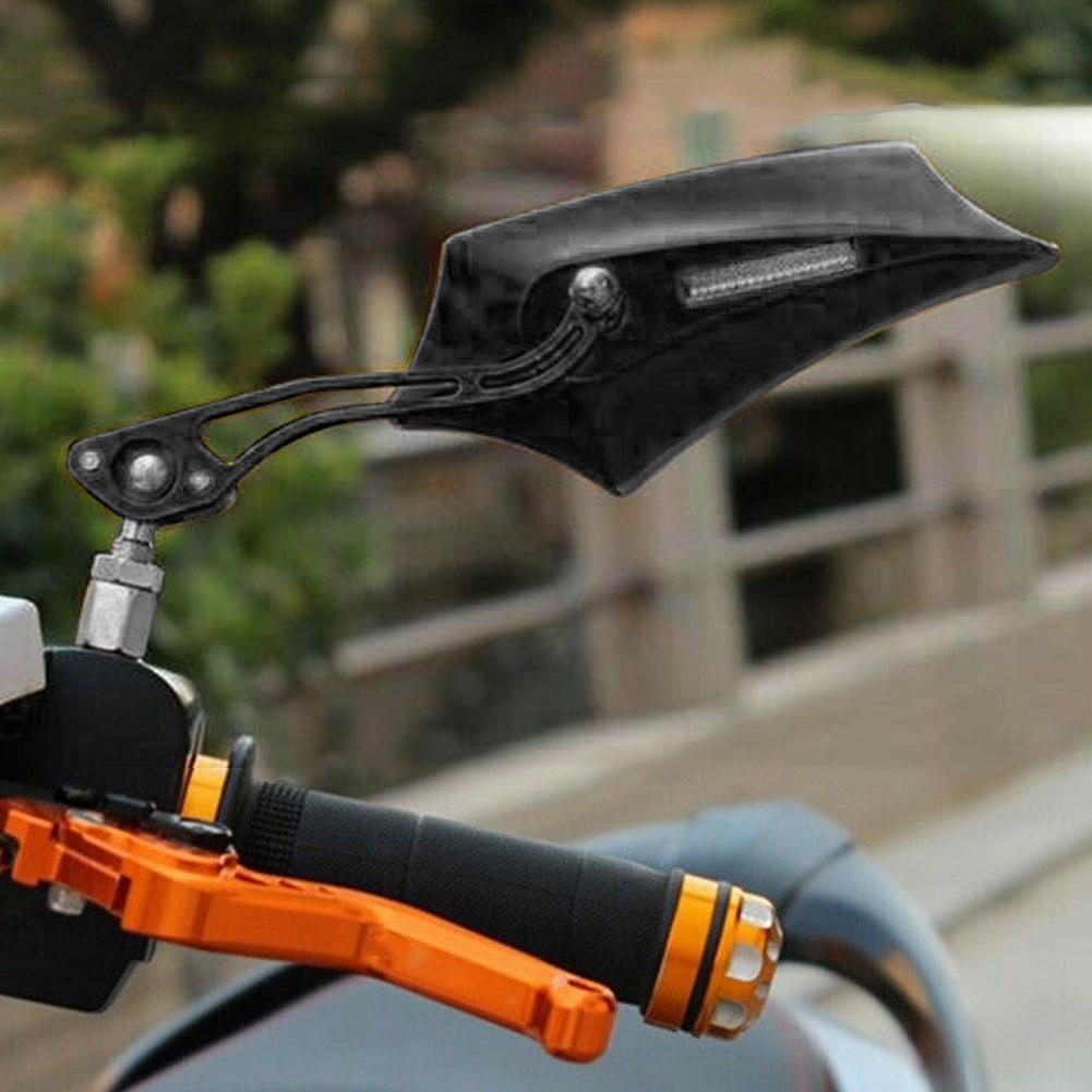 A Pair of Universal Motorcycle Motorbike Modified Accessories Rear View Rearview Mirror(Black)