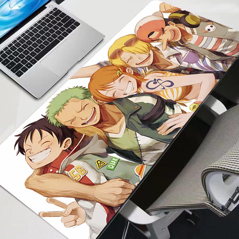 Mouse Pad Anime One Piece Anime Durable Gamer Gaming Accessories Varmilo Keyboard PC Computer Desk Mat XXL Carpet Mousepad