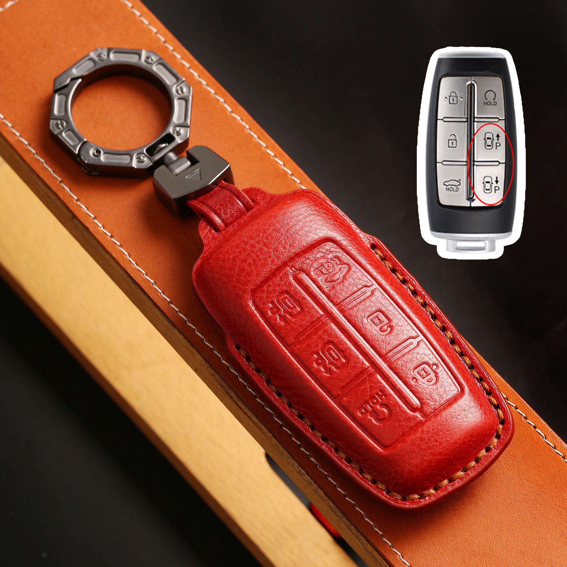 

Чехол для ключей из корейской кожи премиум-класса для Genesis GV80