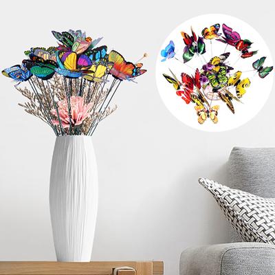 3D Dreidimensionale PVC Simulationsschmetterling Außengartendekoration Kreative Gartengestaltung Simulationsstabschmetterling