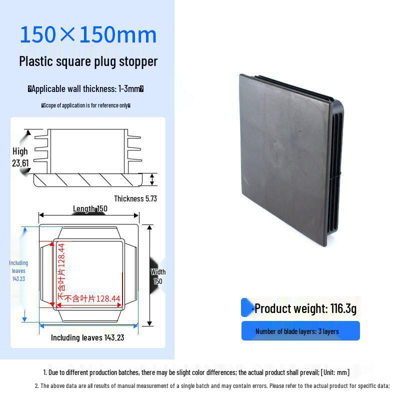 Square Plastic Furniture Tube Plug Foot Pad - Wear-Resistant Protector for Tables, Stools, and Chairs