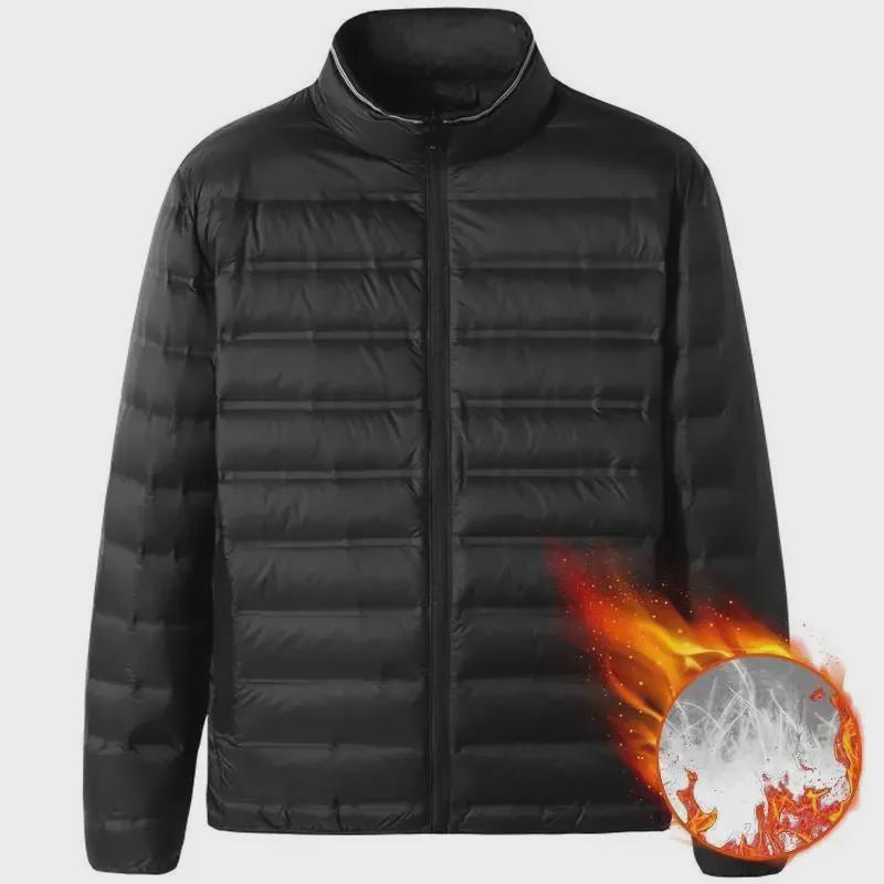 Herren Ultra-Dünne Übergröße Leichte Daunen Baumwolljacke