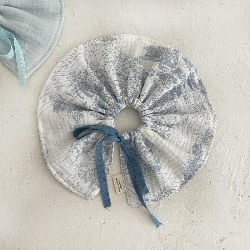 4Layers Cotton Gauze Baby Bibs Toddlers Newborns Printing Ruffle Feeding Burp Cloths Apron Baby Saliva Towel Drool Bib