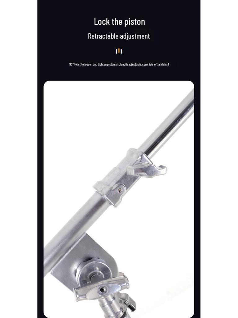 8Meking Multi-Functional Photography Steel Light Stand - Studio and Broadcast Support Arm