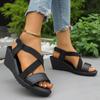 Fashion Shoes Female 2025 Hot Sale Open Toe Women's Sandals Fashion Plus Size Casual Summer New Non-Slip Comfortable Wedge Sandals