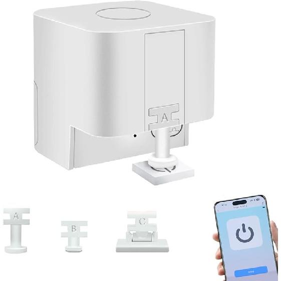 Smart Switch Button Pusher, Wireless Smart Light Switch Button Pusher Bot, Remote Control Smart Life/Tuya App, Compatible with Alexa and Google Home NO Fingerbot Hub