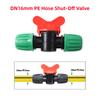 16mm Shut-off Valve Connectors Garden Greenhouse Farmland Drip Irrigation Aquarium Fish Tank Drainage Pipe Ball Valve 5/10Pcs