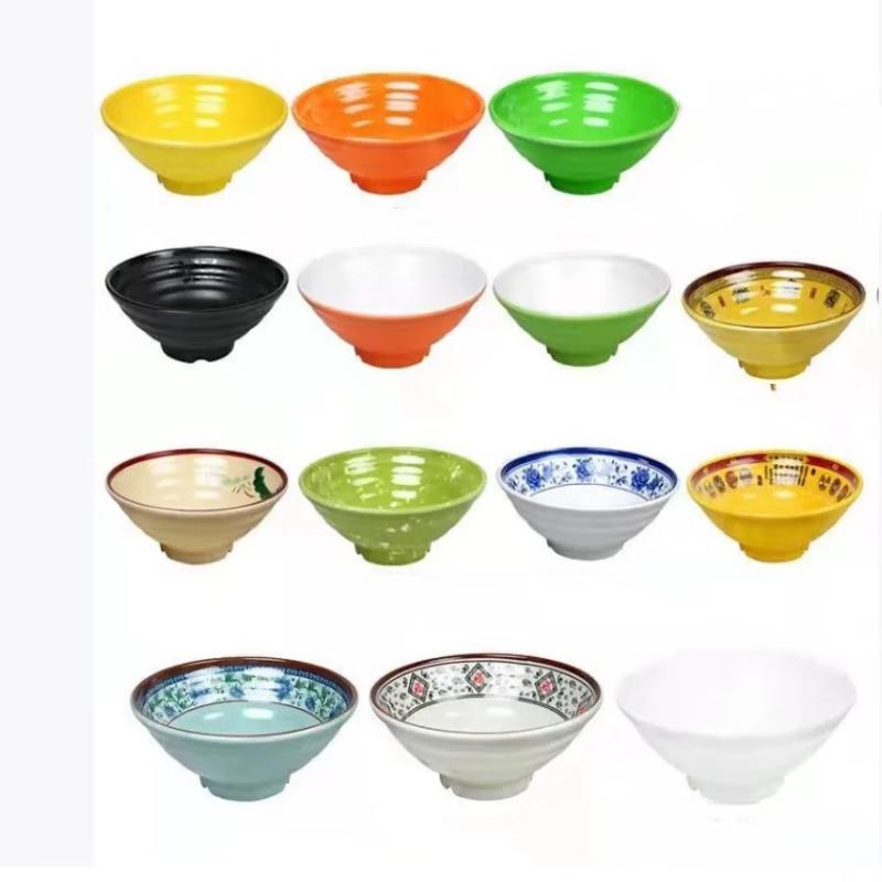 Thickened Drop-Resistant Melamine Ramen Bowls