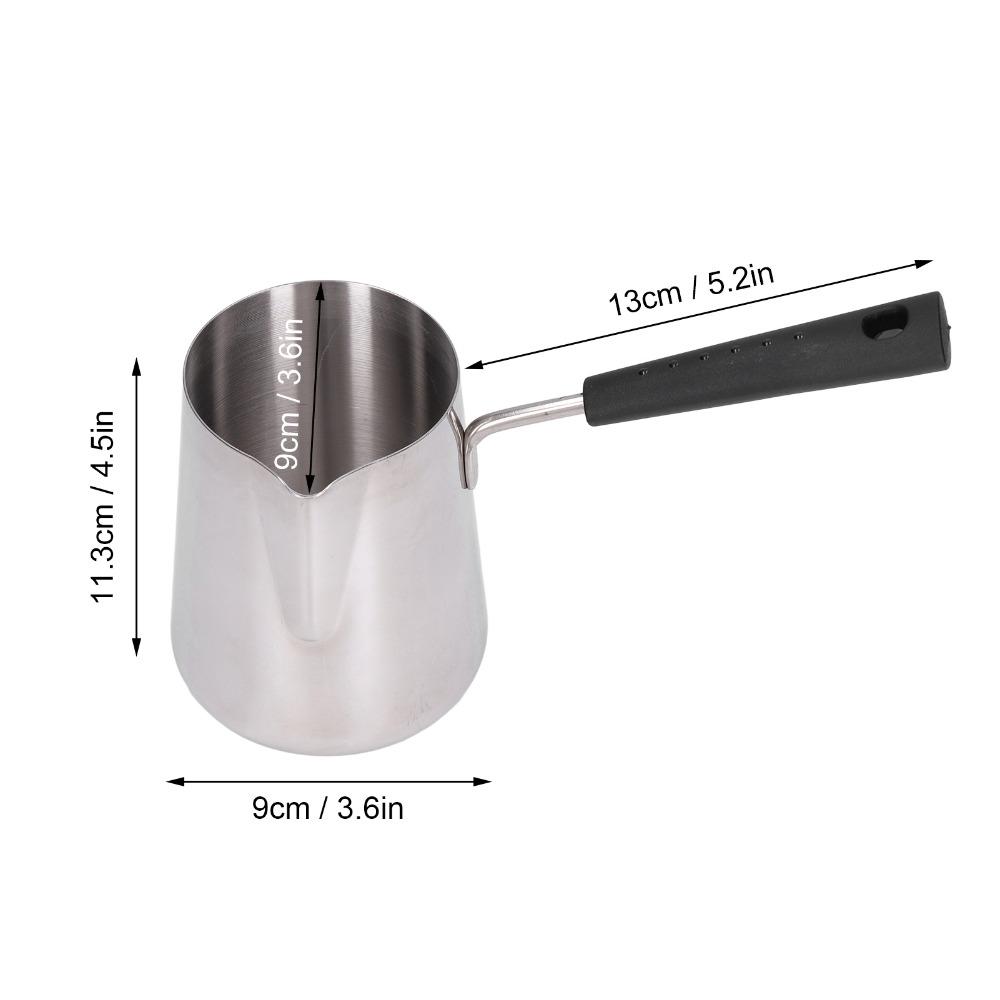 Glossy Surface Butter Warmer Stainless Steel Turkish Tea Pot Turkish Coffee Pot  Coffee Making