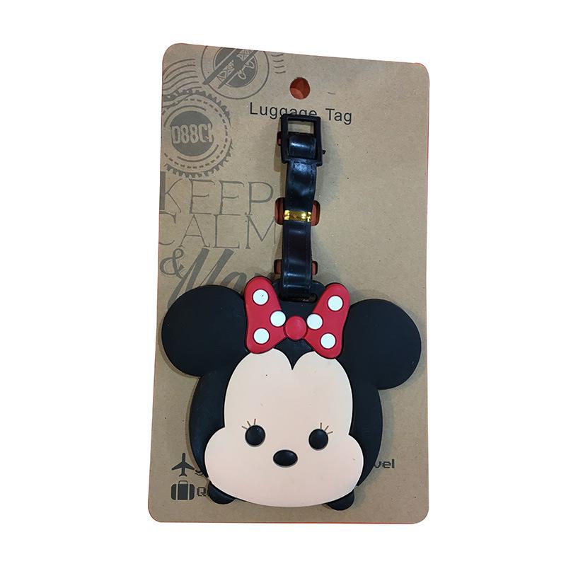 Cute Cartoon Bowknot Silicone Luggage Tag - White Palm Design