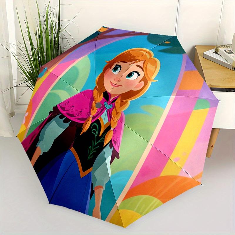 

Anna, Frozen Automatic Opening and Closing Umbrella, Compact Travel Umbrella, Lightweight and Portable, Suitable for Beach Commuting Busines