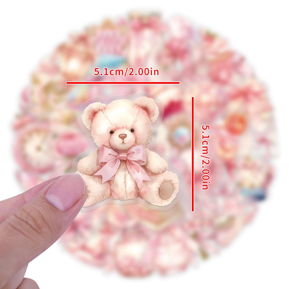 10/30/60pcs Cute Pink Coquette Art Stickers Kawaii Cartoon Decals DIY Water Bottle Notebook Fridge Aesthetics Graffiti Sticker