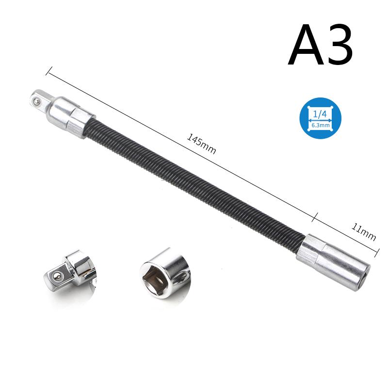 Flexible Shaft 1/4 3/8 1/2 High Torque Extension Bar Conversion Head Drive Socket Ratchet Wrench Hand Spring Post Extension Rod