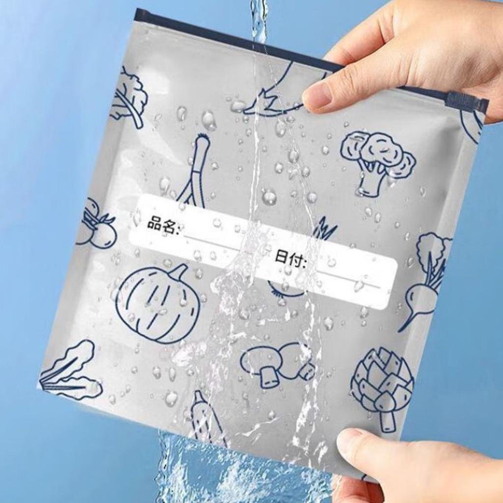 Freezer Bags 30 Pieces 3-Size Leakproof Zipper Pouches Resealable Food Storage Zipper Pouches For Home Kitchen Refrigerator