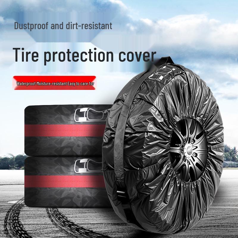 Car Tire Cover and Storage Bag for Spare, Snow, and Drift Tires