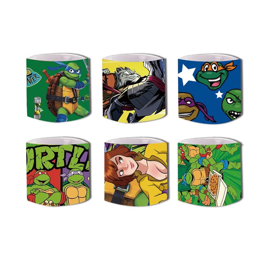 12pcs Teenage Mutant Ninja Turtles Slap Bracelets Kids Birthday Party Favors Wristband Toys for Boys Cosplay Supplies