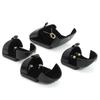 Black Leather Dual-Opening Jewelry Box for Rings, Earrings, Necklaces, and Bracelets