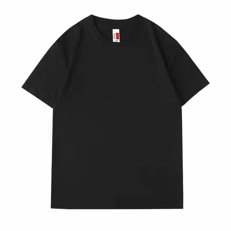 Heavy Cotton Short-sleeved T-shirt Men's Loose Solid Color Bottoming Shirt Top Summer Men's and Women's Same T-shirt