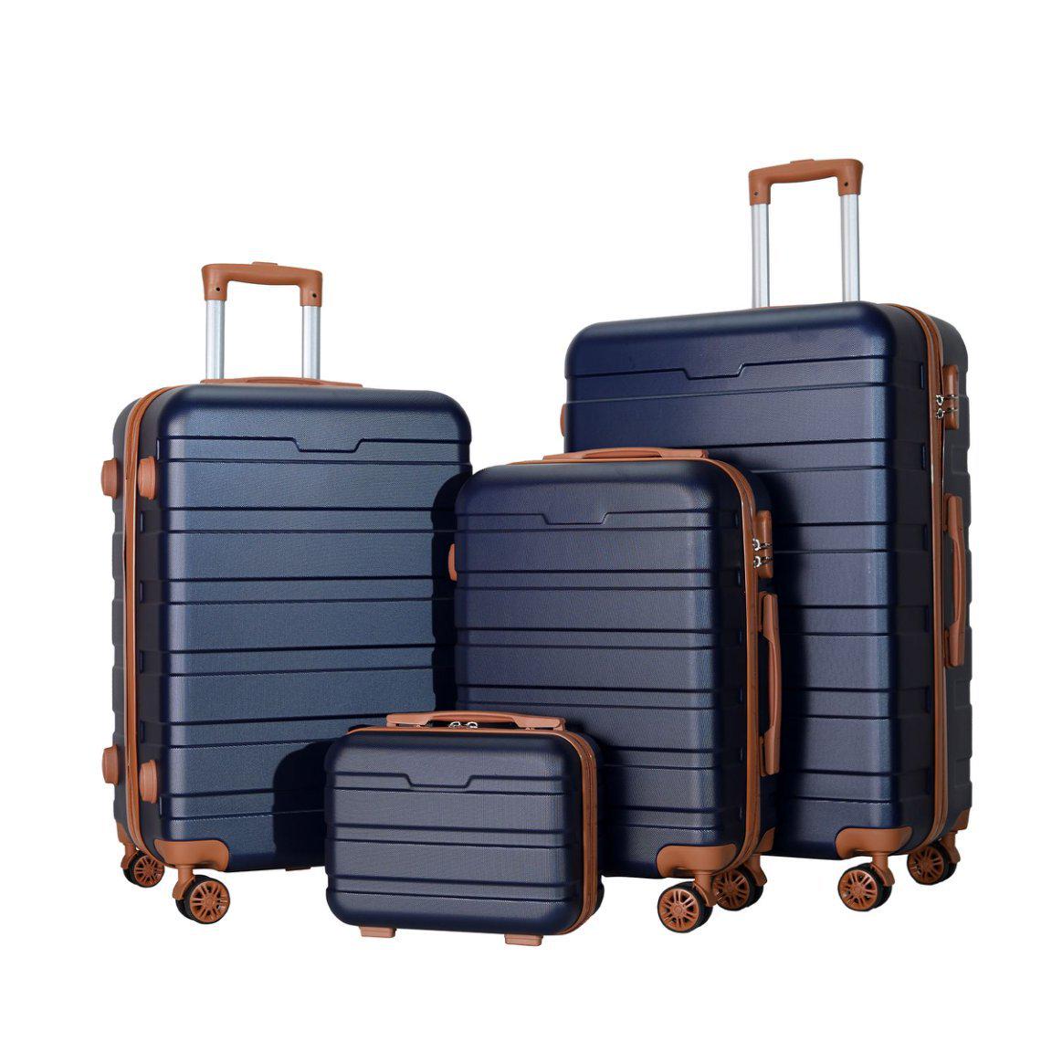 

Прочный 20-дюймовый чемодан на колесиках большой вместимости с замком-паролем 12-inch темно-синий