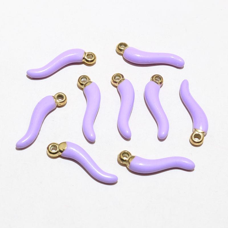 10pcs Enamel Chili Pepper Pendant Charms Stainless Steel  DIY Jewelry Making Accessories for Earrings Necklace Bracelet