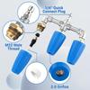 1 PC 4000 PSI Triple Turbo Nozzle Pressure Washer 360° Rotating with 1/4" Quick Connector 2.0 Orifice 3-in-1 Metal Nozzle for