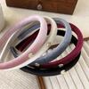 Retro Velvet Textured Gold Label Headbands for Woman Girl Temperament Hair Hoop Simple Colorful Hair Bands Fashion New Headdress